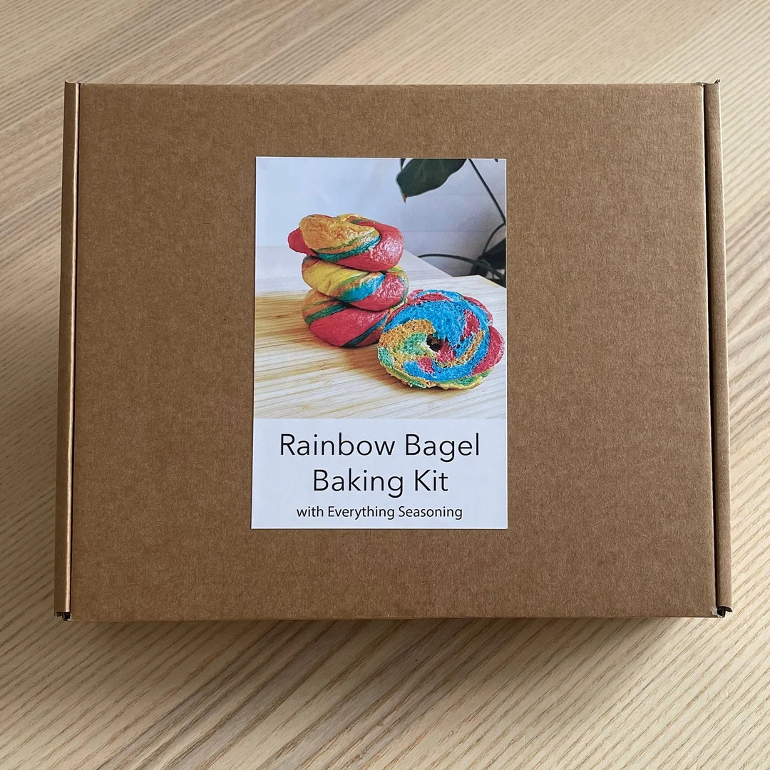 Rainbow Bagel Baking Kit With Everything Mix Making Kit Everything but the Bagel Trader Kids Adul... | Etsy (US)