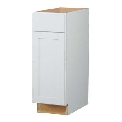 Diamond NOW  Arcadia 12-in W x 35-in H x 23.75-in D White Door and Drawer Base Fully Assembled S... | Lowe's
