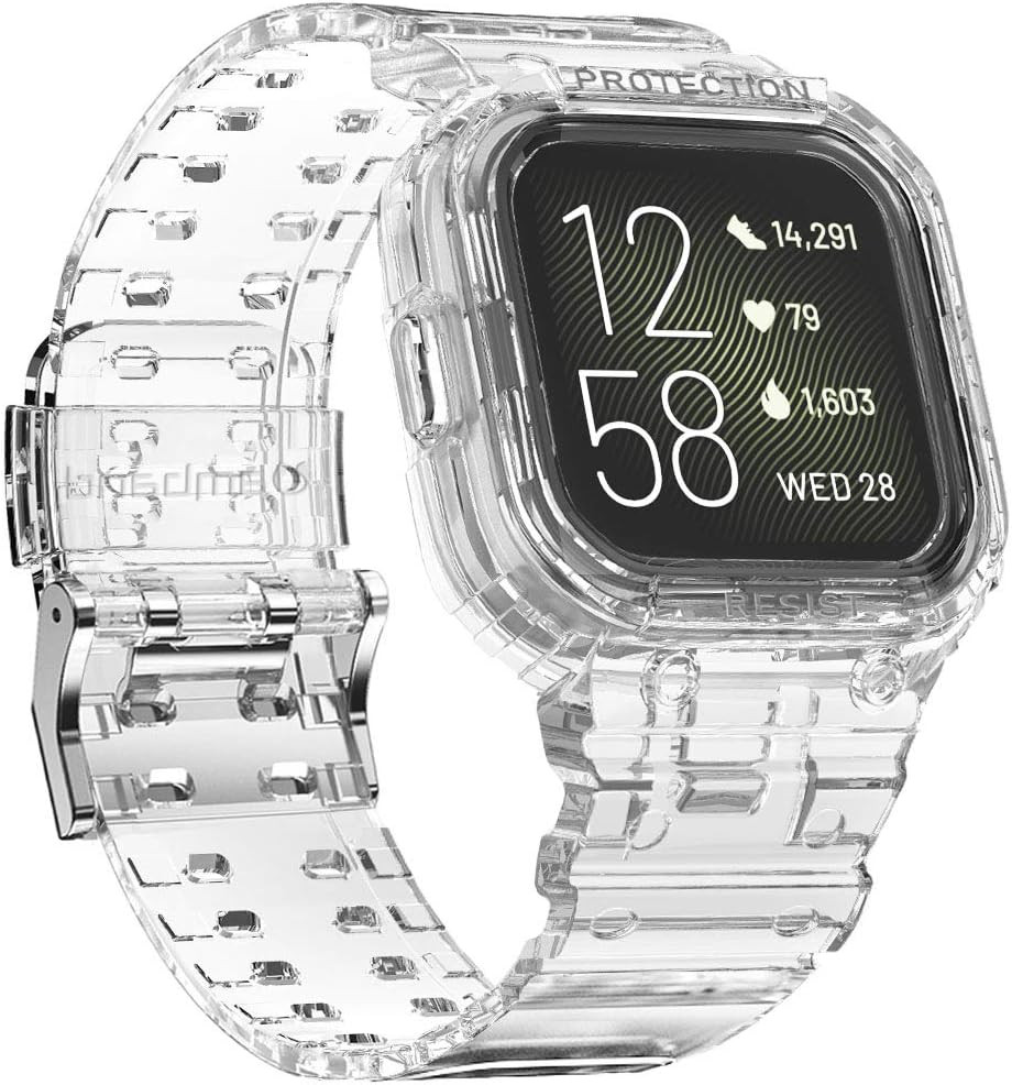 amBand Compatible with Fitbit Versa 3 Bands Fitbit Versa 2 Bands for Women Men, Protective Replac... | Amazon (US)