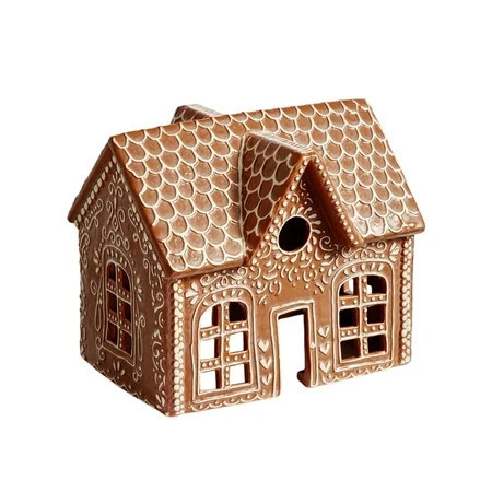 Decorr Gingerbread House Decorations Light Up Led Christmas Gingerbread House Figurine Lighted Candy Cane Xmas Village House Battery Operated Peppermint House Centerpiece | Walmart (US)