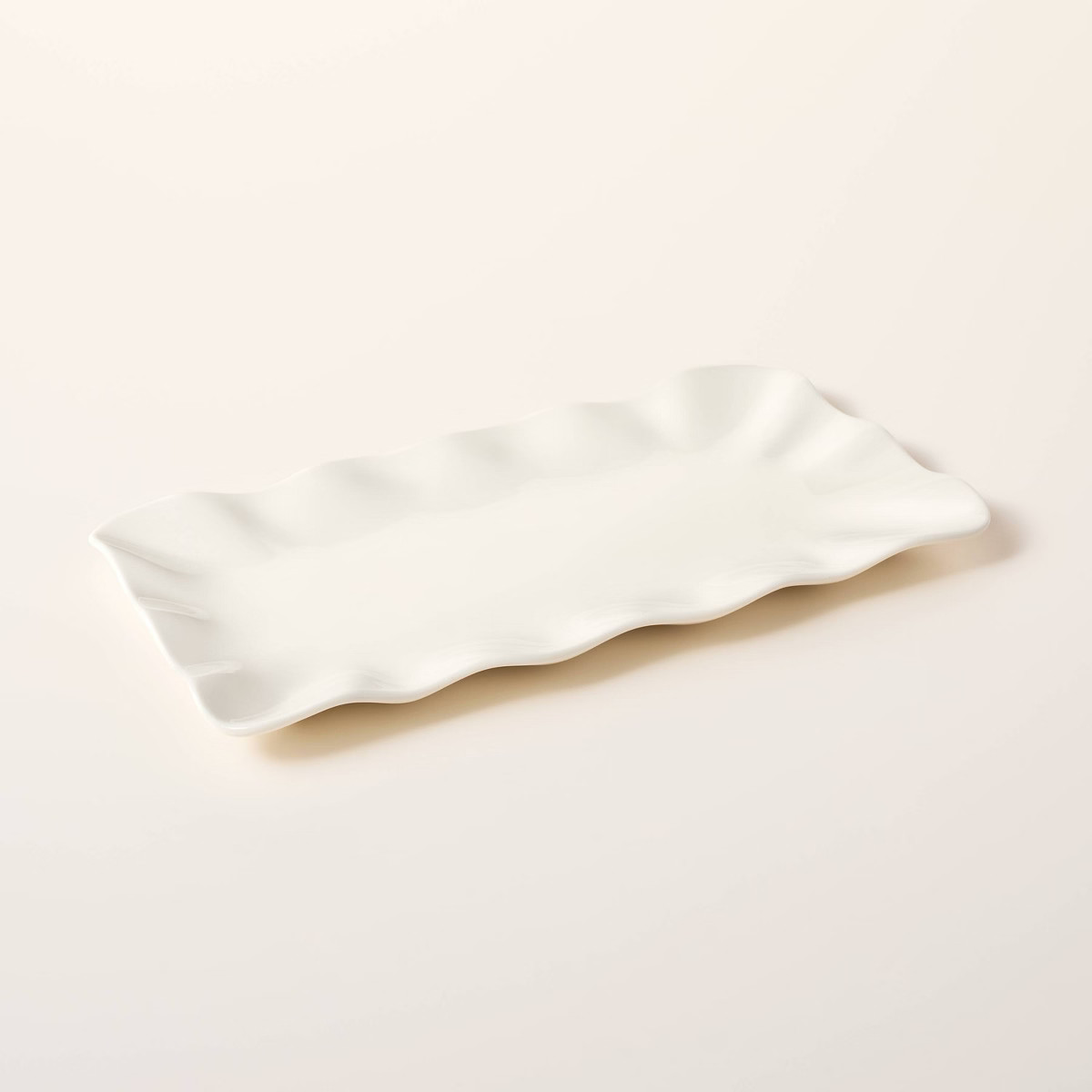 Ruffled Ceramic Serving Platter Cream - kate spade new york x Target | Target