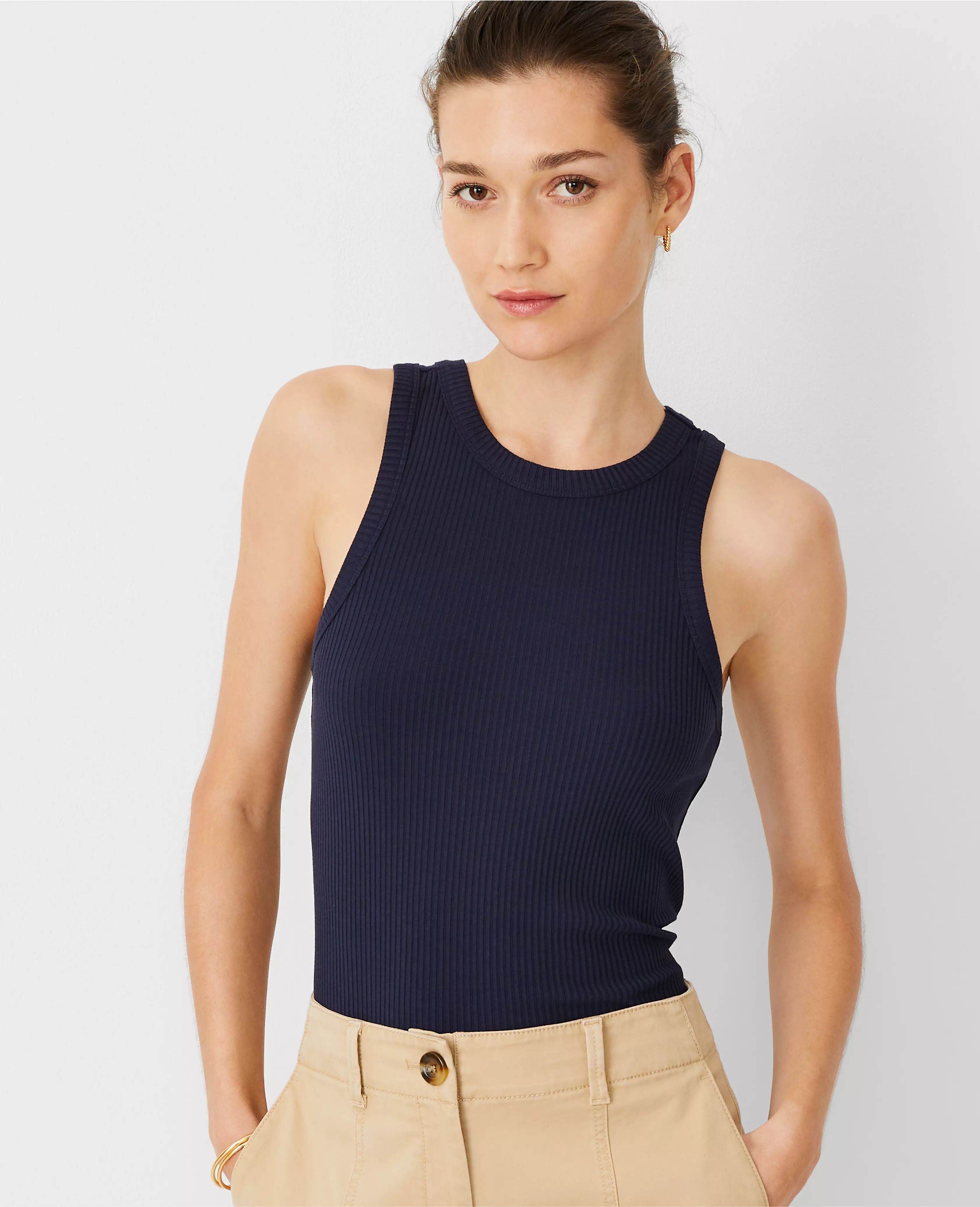 AT Weekend Knit Tank Top | Ann Taylor (US)