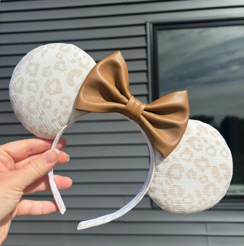 Cream Safari Ears, Minnie ears, Mickey ears, Mickey Mouse ears, Handmade ears, Ears for adults, D... | Etsy (Global)