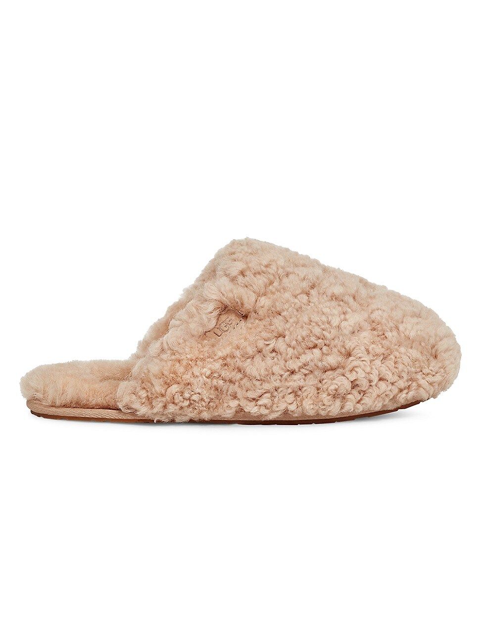 Women's Maxi Curly Shearling Slides - Sand - Size 6 Sandals | Saks Fifth Avenue