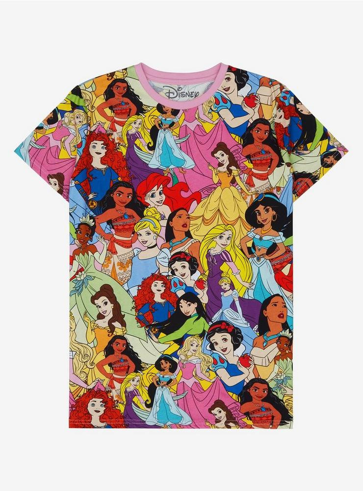Cakeworthy Disney Princess Characters Allover Print T-Shirt | BoxLunch