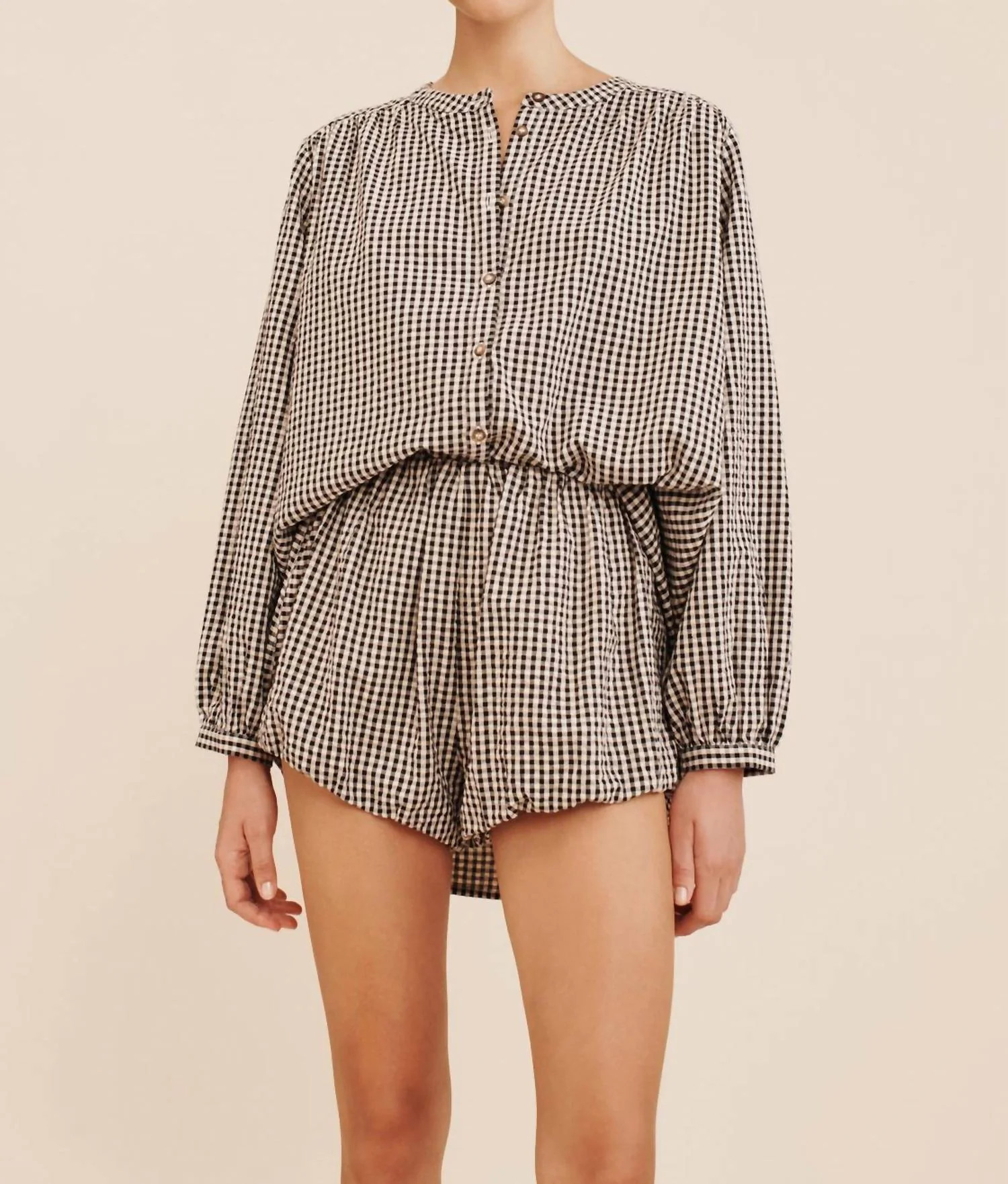 Mira Shirt In Gingham | Shop Simon