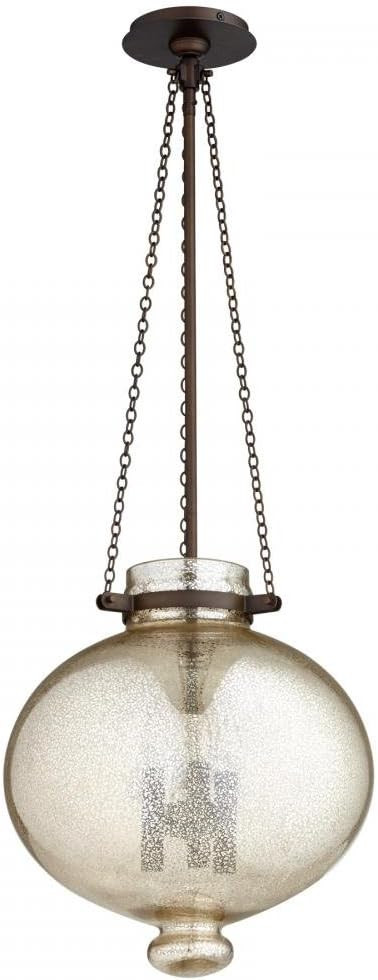 Cydney 13 3/4" Wide Bronze Golden Glass Pendant | Amazon (US)