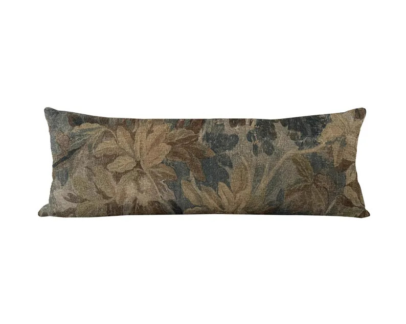 DAPHNE | Long Lumbar Designer Tapestry Style Pillow Cover, Forest Pillow, Vintage Style Pillow, V... | Etsy (Global)