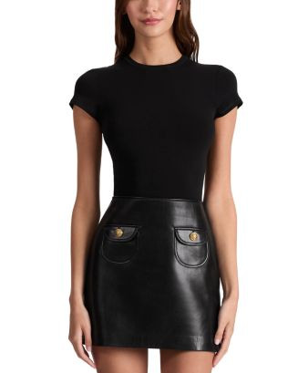 Alice and Olivia Sydney Faux Leather A Line Mini Dress  | Bloomingdale's Women | Bloomingdale's (US)