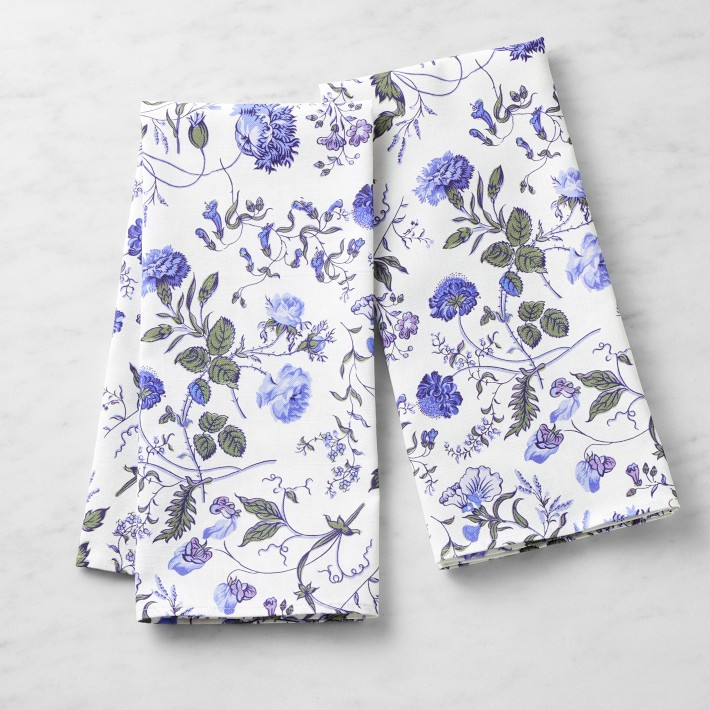 White Floral Towels, Set of 2 | Williams-Sonoma