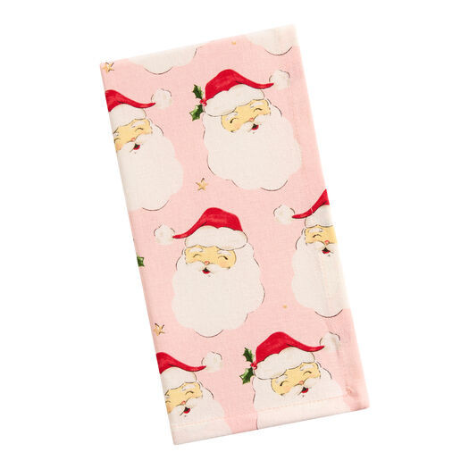 Pink Coming to Town Santa Napkin by World Market | World Market