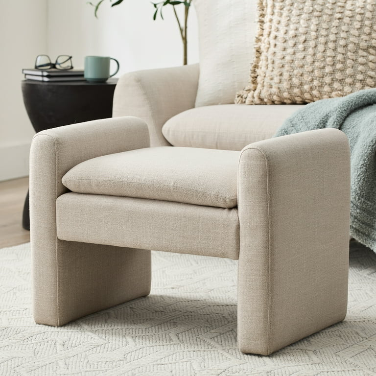 Better Homes & Gardens Emerson Ottoman, Cream | Walmart (US)