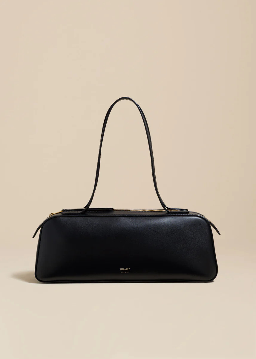 The Simona Shoulder Bag in Black Leather | Khaite