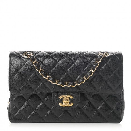 Caviar Quilted Small Double Flap Black | Fashionphile