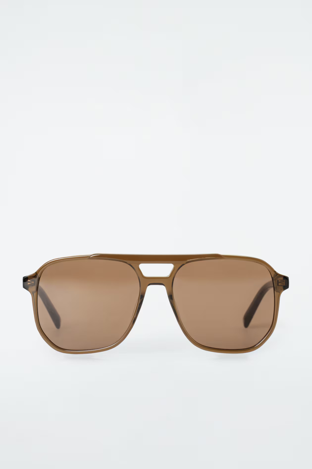 OVERSIZED SQUARE-FRAME AVIATOR SUNGLASSES - BROWN | COS DE | COS (EU)