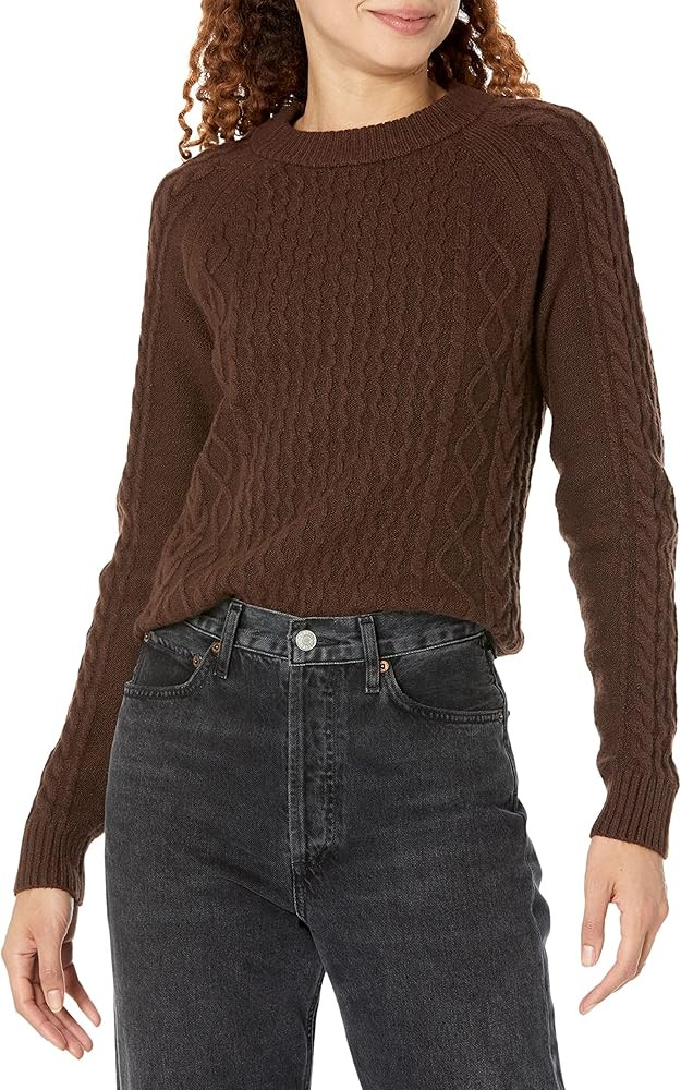 Amazon Essentials Women's Stitch Cable Sweater | Amazon (US)