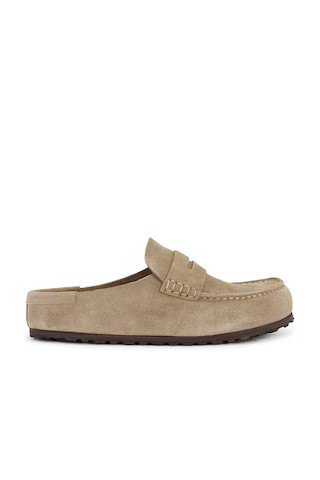 BIRKENSTOCK Naples Wrapped Bold Grip Loafer in Taupe from Revolve.com | Revolve Clothing (Global)