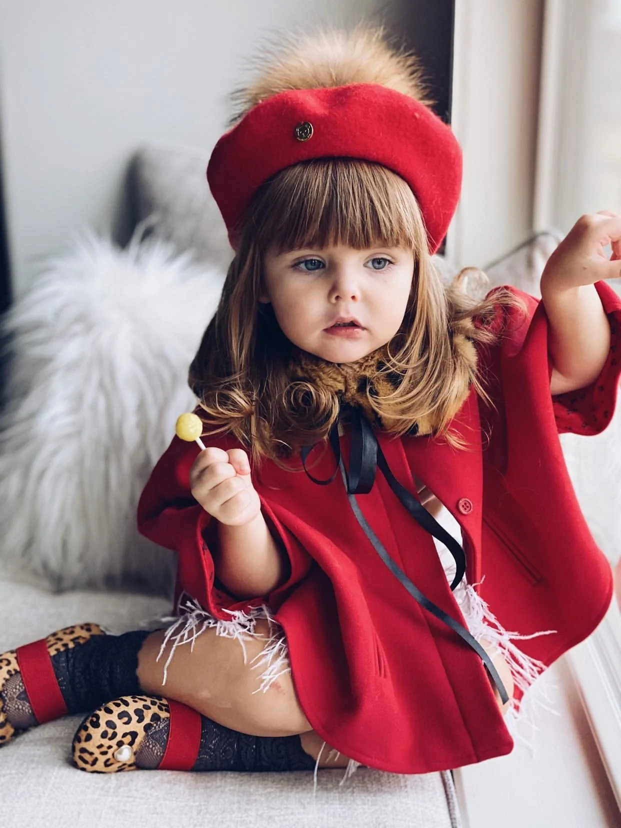 Wool Beret with Pom Pom | petite maison kids