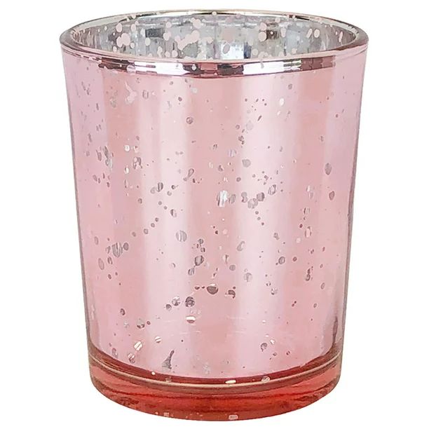 Just Artifacts 2.75-Inch Speckled Blush Mercury Glass Votive Candle Holder (12pcs) - Walmart.com | Walmart (US)