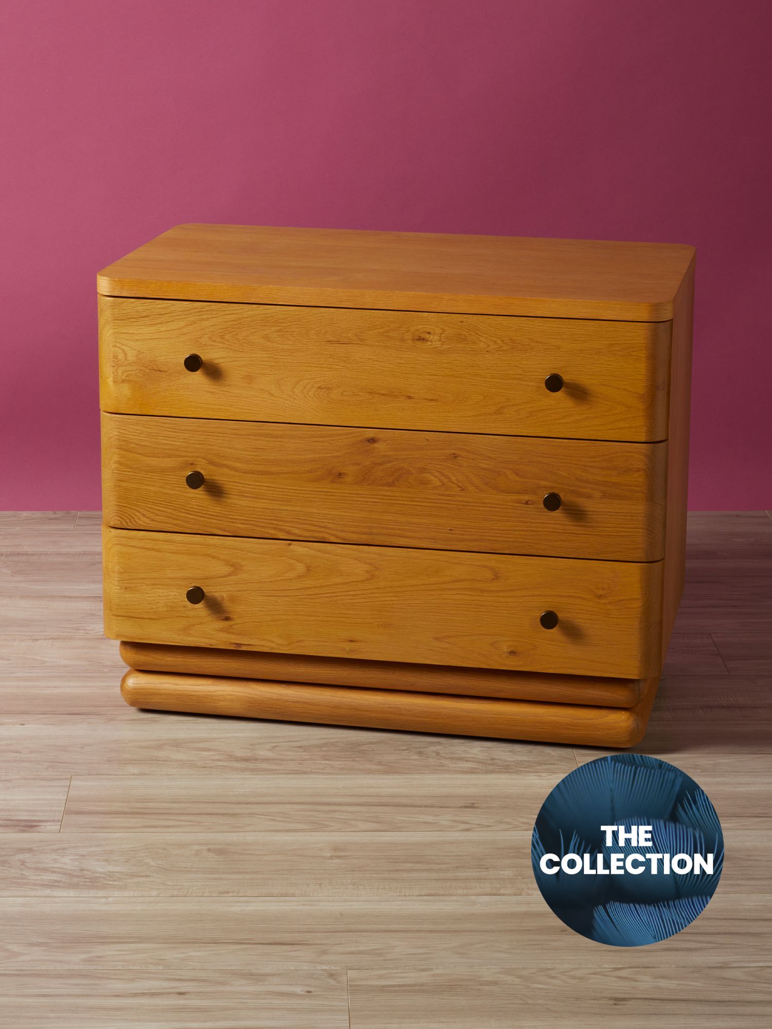 26x33 Solid Oak Harding 3 Drawer Nightstand | HomeGoods