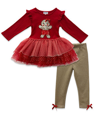 Baby Girls' Tutu Long-Sleeve Top and Leggings, 2-Piece Set | Macy's