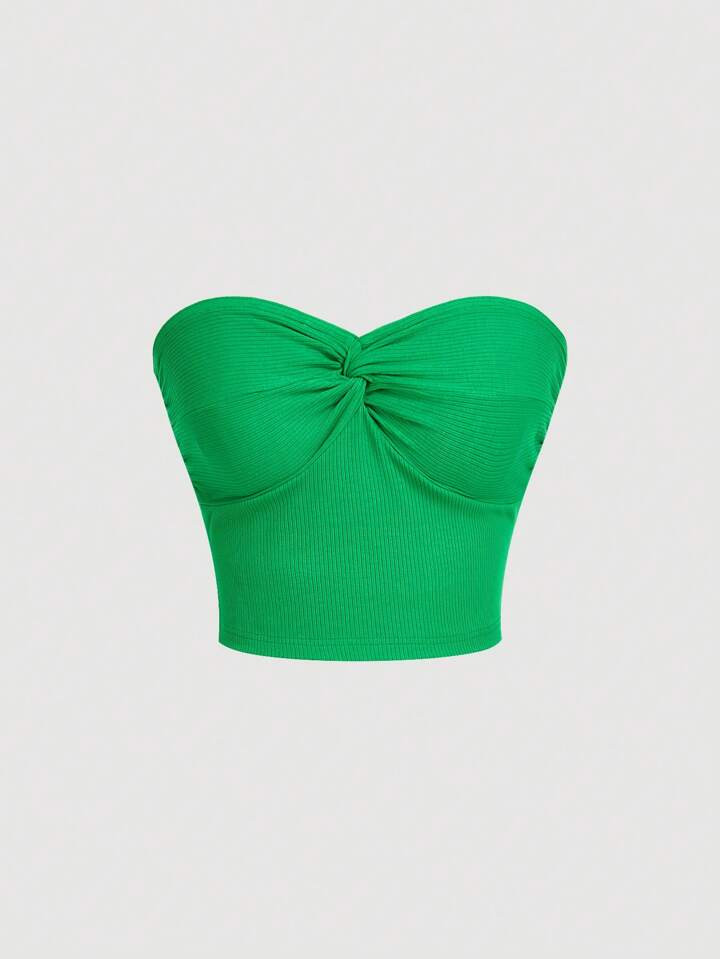 SHEIN MOD Twist Front Tube Top | SHEIN