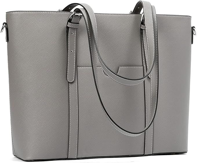 BROMEN Women Briefcase 15.6 inch Laptop Tote Bag Vintage Leather Handbags Shoulder Work Purses | Amazon (US)