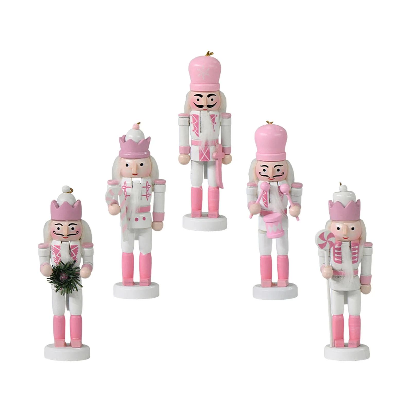 5x Pink Wooden Nutcracker Desktop Decor Multifunctional Kids Toys Cartoon Photo Props Portable Mi... | Walmart (US)