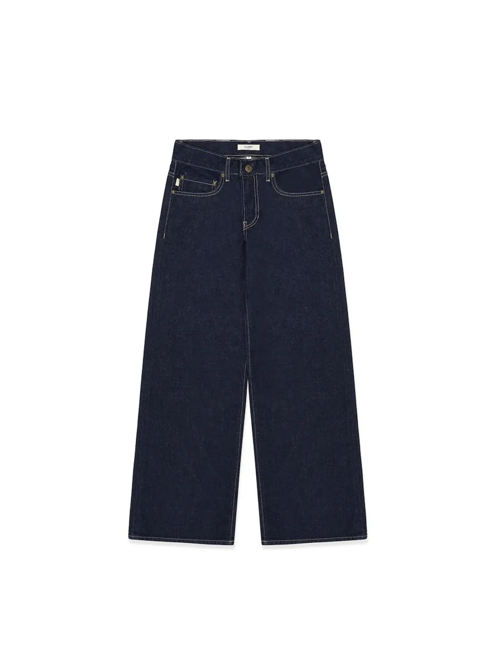 MUSINSA | GLOWNY 901 LOW-RISE WIDE LEG JEANS (DEEP BLUE) | Musinsa Global