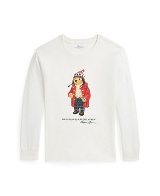 Big Boys Polo Bear Cotton Long Sleeve Tee | Macy's