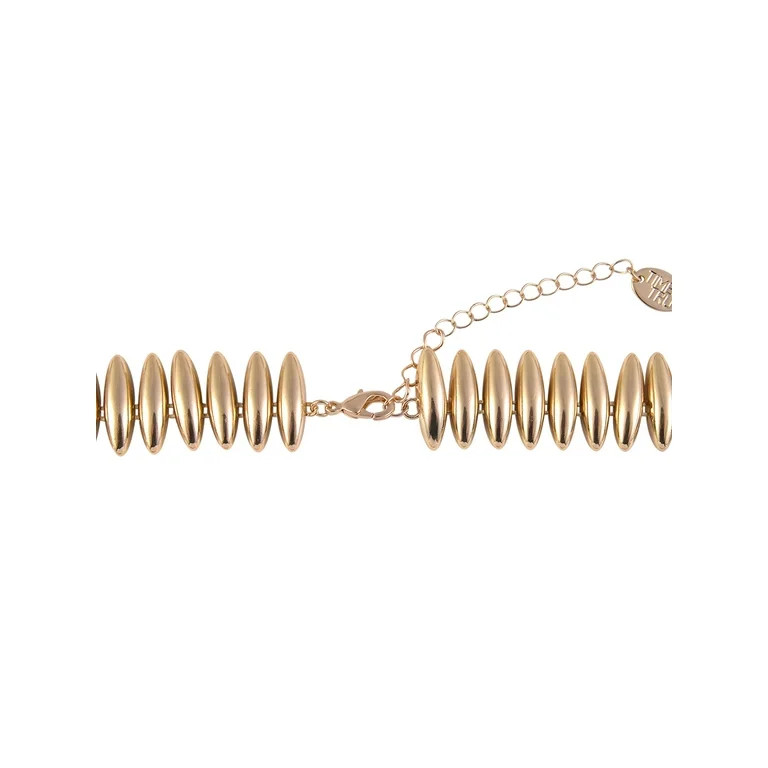 Time and Tru Women's Oval Points Necklace, Gold-Tone | Walmart (US)