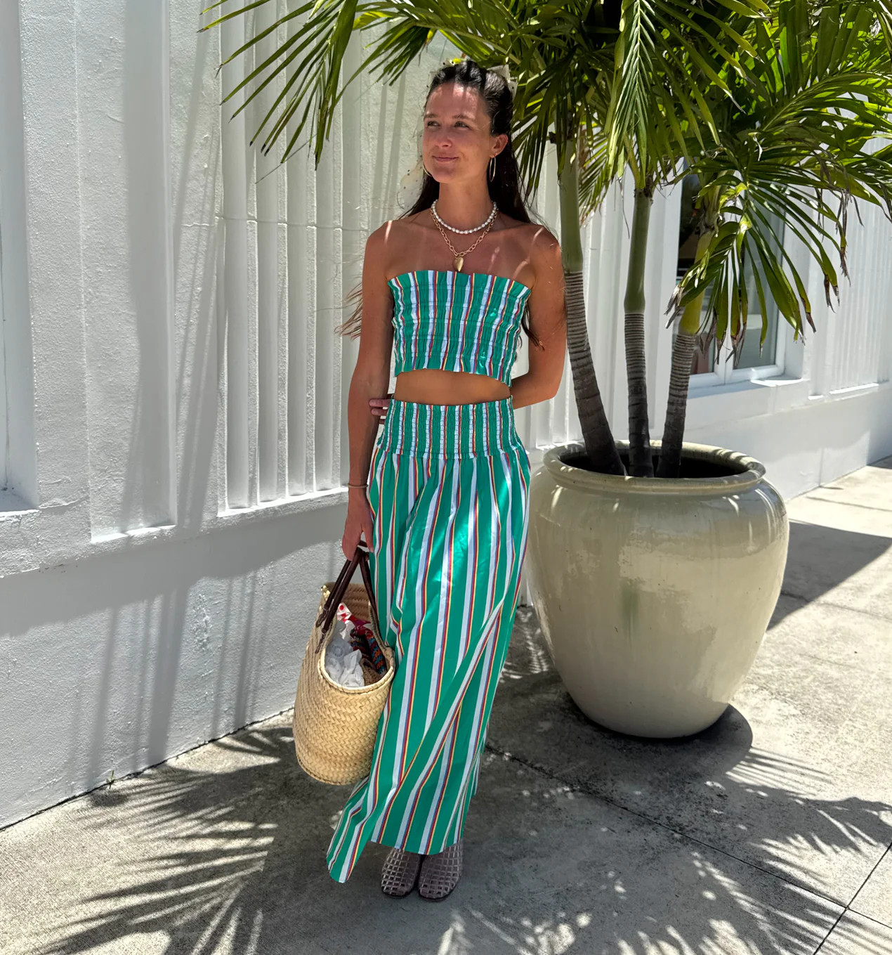 The Delphine Nap Skirt - Sunset Stripe | Hill House Home US