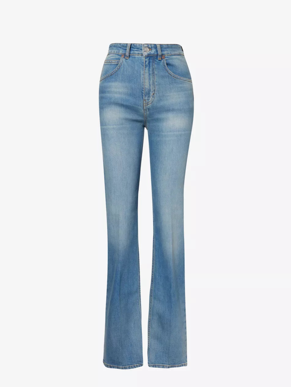 Julia straight-leg mid-rise stretch-denim jeans | Selfridges