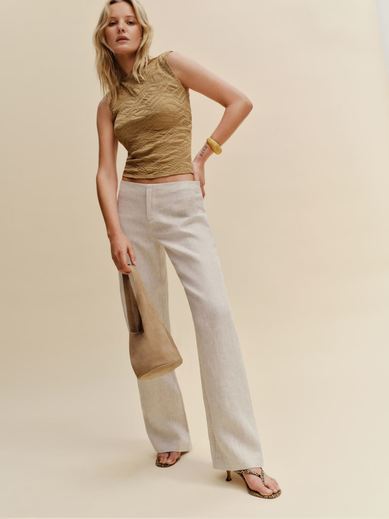 Vida Linen Low Rise Pant | Reformation (Global)