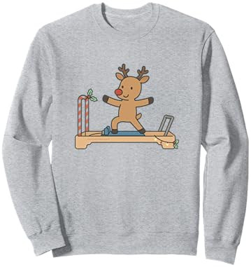 Reindeer Pilates Reformer Christmas Warrior Pose Design Sweatshirt | Amazon (US)