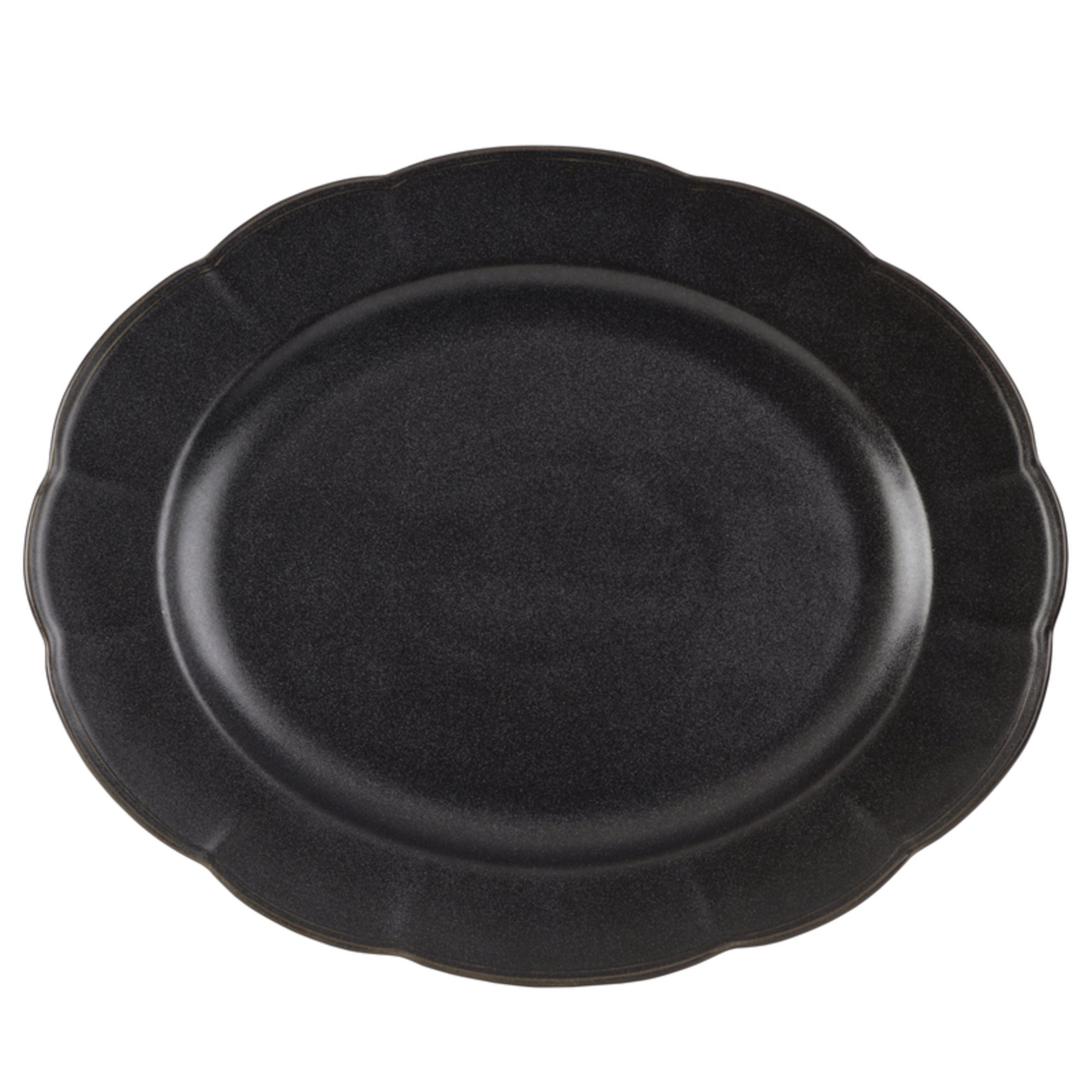 Beautiful Scallop 15.5 Inch Platter Black by Drew Barrymore - Walmart.com | Walmart (US)
