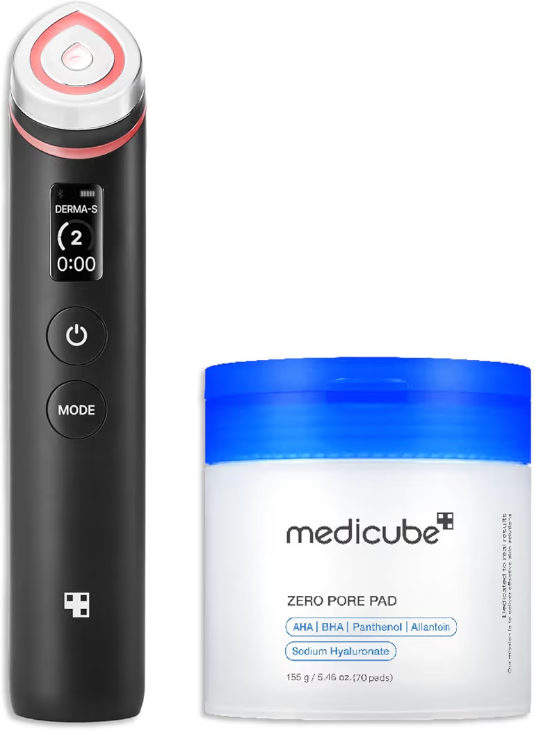 medicube Deep Clean to Deep Glow Set: Age-R Booster Pro (Black) and Zero Pore Pads 2.0 | Holiday ... | Amazon (US)