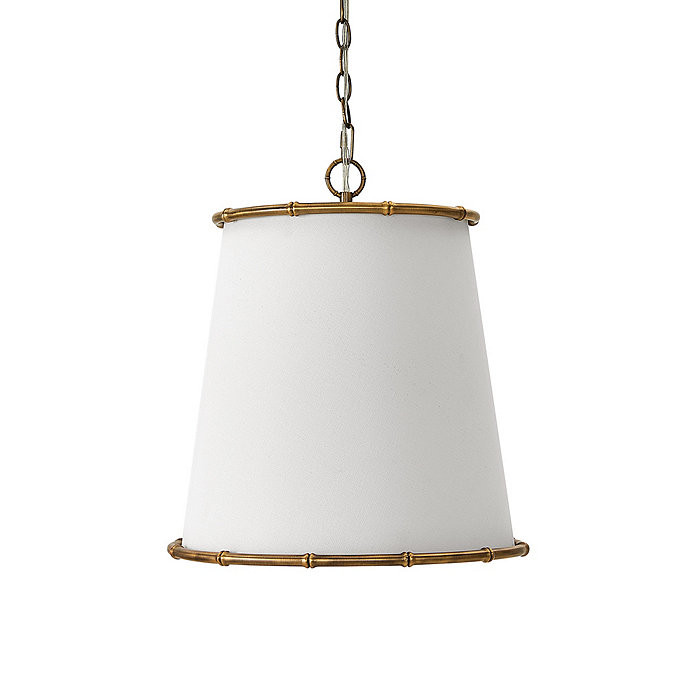 Hallie Linen Drum Chandelier Pendant Light Fixture | Ballard Designs, Inc.