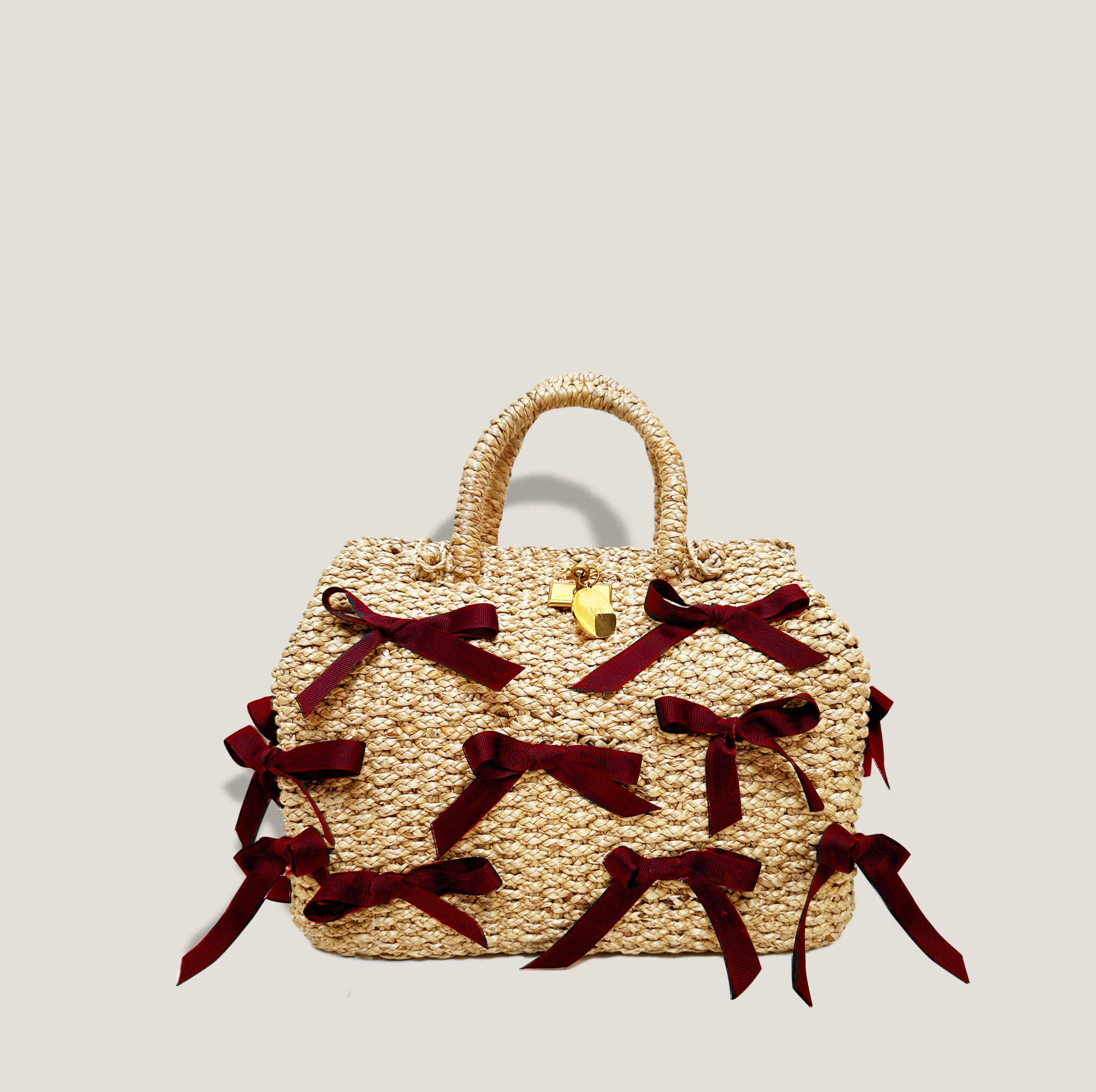 MME. DR. BOW TOTE - BURGUNDY | MME.MINK