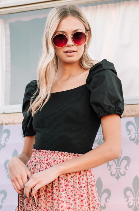 Power Puff Top | Amaryllis Apparel