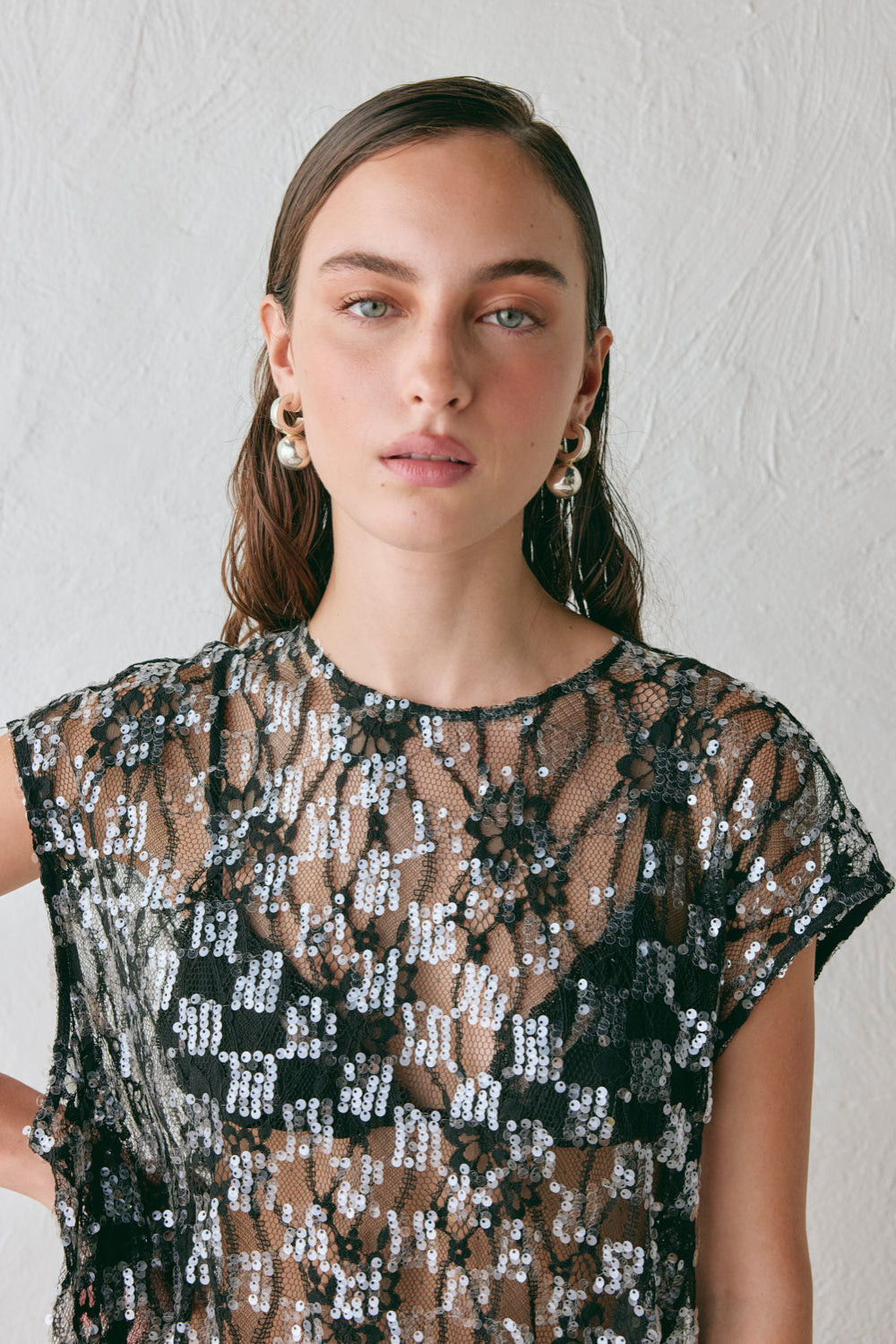 Devyn Sequin Top Black | VRG Grl