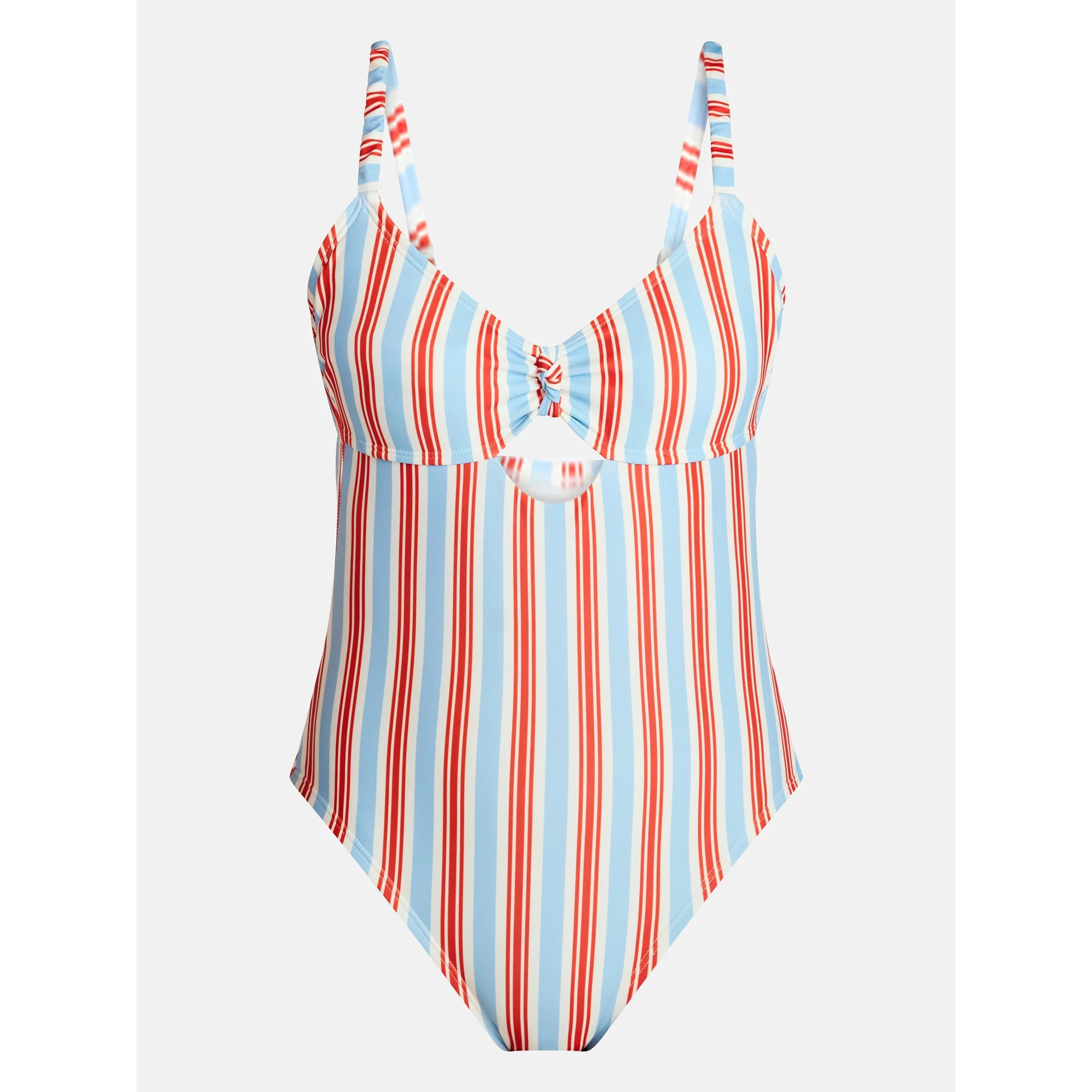 Time and Tru Women's and Women's Plus Knot Front and Keyhole One Piece Swimsuit, Sizes XS-3X | Walmart (US)