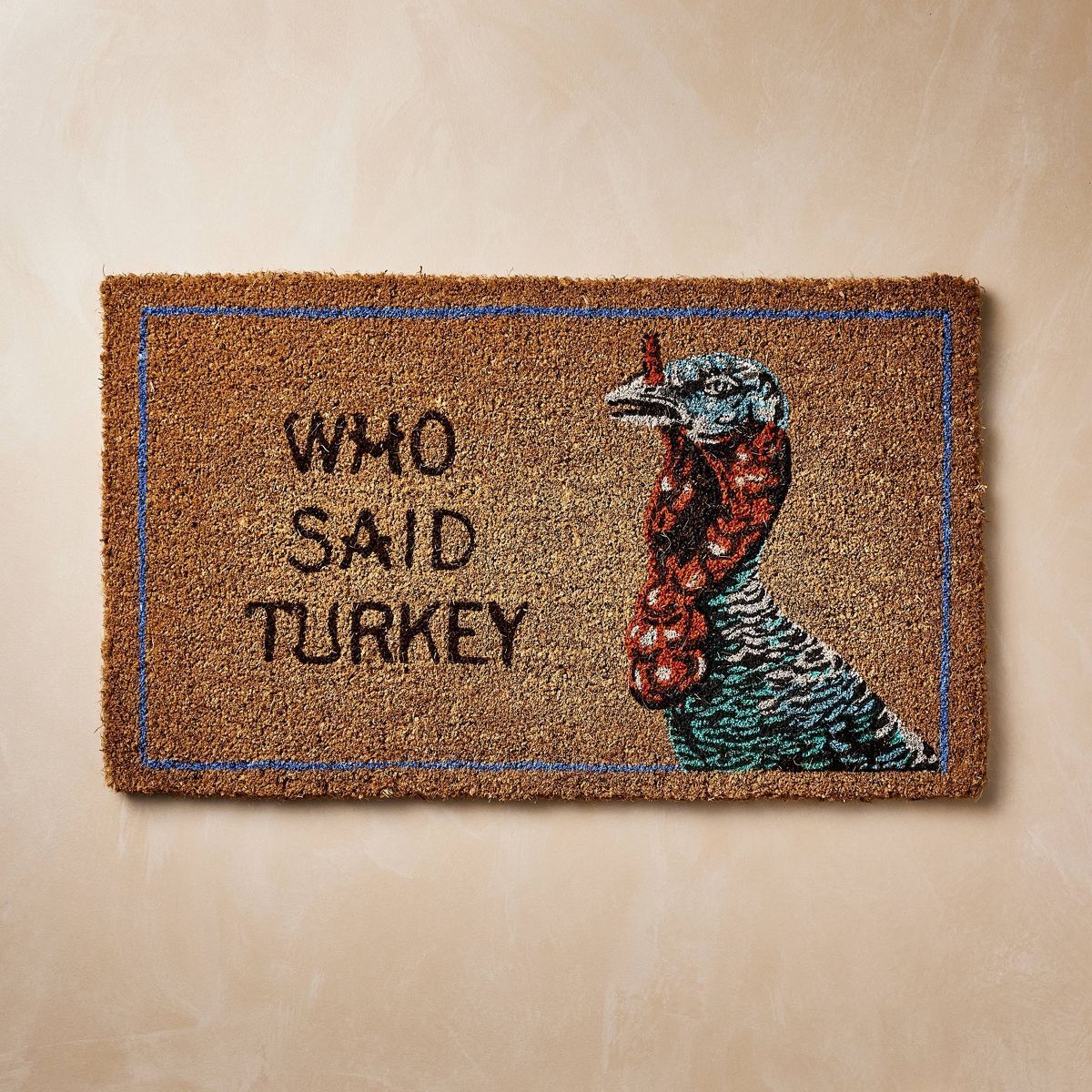 1'6"x2'6" Fall "Who Said Turkey" Doormat Light Orange- John Derian for Target | Target
