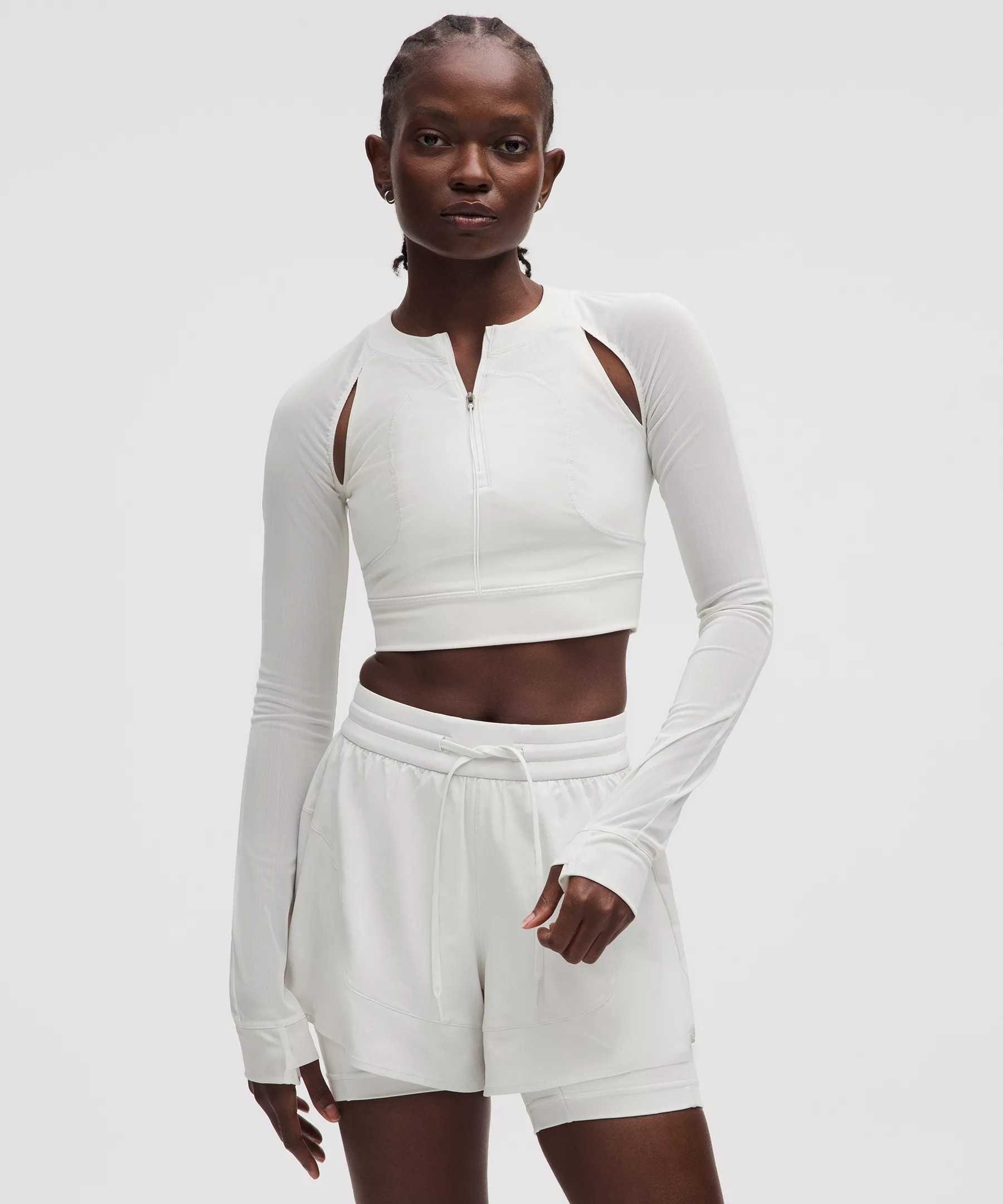 Mesh Cropped Long-Sleeve Shirt | Lululemon (US)