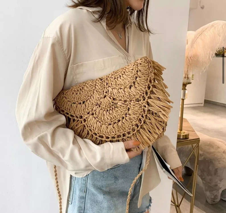 Raffia Clutch Bag Straw Clutch Beach Clutchbeach Clutch | Etsy | Etsy (US)