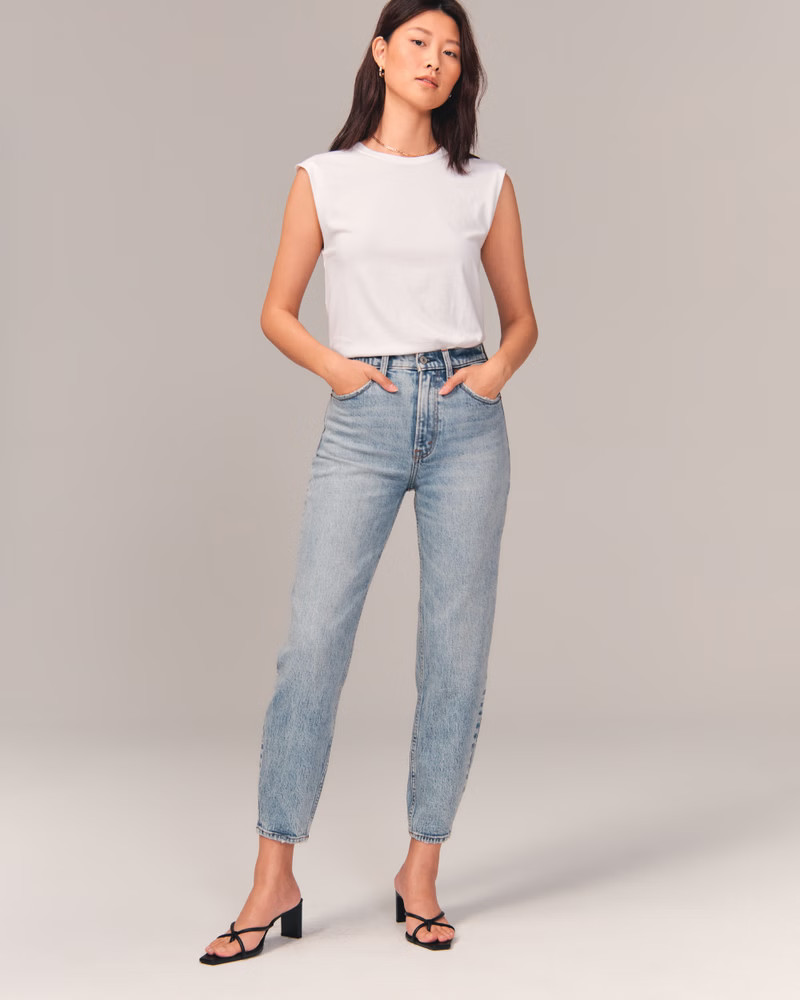 Women's High Rise 80s Mom Jeans | Women's Bottoms | Abercrombie.com | Abercrombie & Fitch (US)