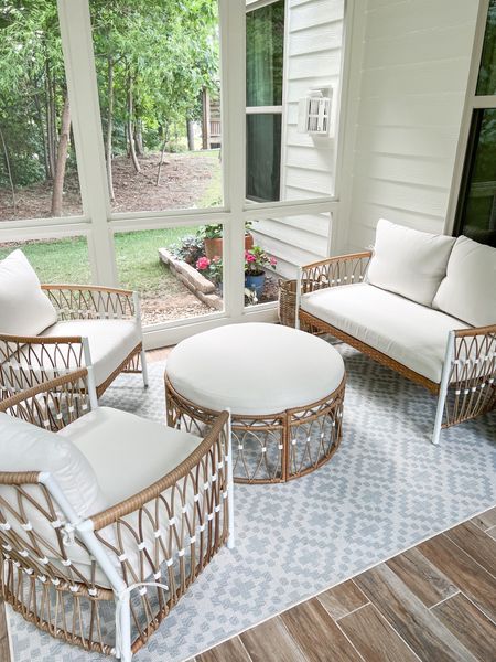 My Walmart patio furniture finally restocked and is on sale!! This sold out multiple times last year. It’s a look for less set for Serena and lily and we love ours! I put it together myself and it was quick and easy! 

Patio furniture // Walmart home 

#LTKSeasonal #LTKhome