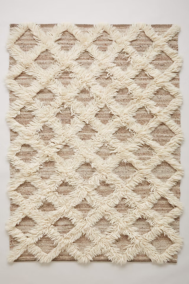 Lattice Flokati Rug | Anthropologie (US)