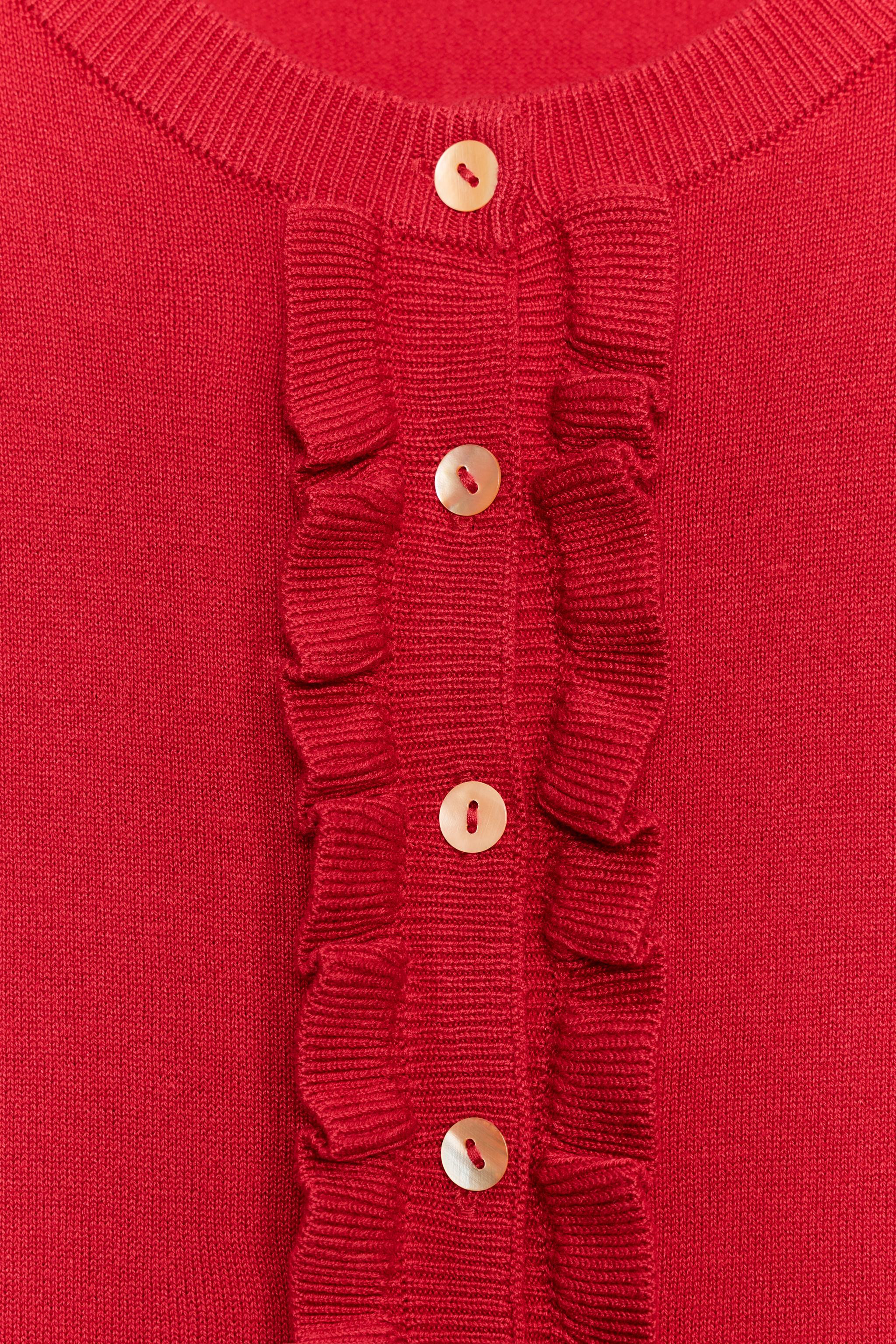 RUFFLED KNIT CARDIGAN | Zara US