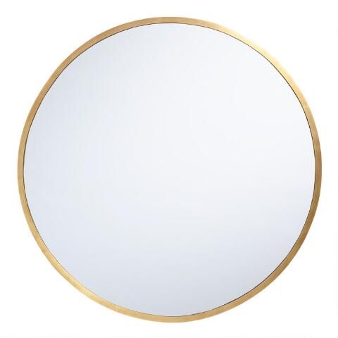 Round Brass Sana Mirror | World Market